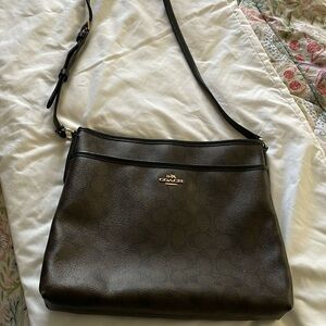 Coach crossbody black and brown